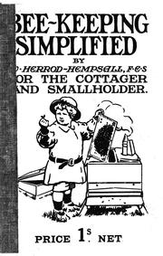 Cover of: Bee-keeping simplified for the cottager and smallholder