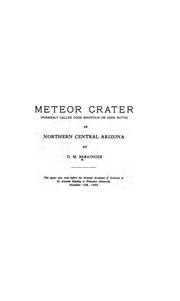 Cover of: Meteor crater (formerly called Coon Mountain or Coon Butte) in northern central Arizona