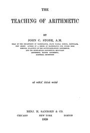 Cover of: The teaching of arithmetic