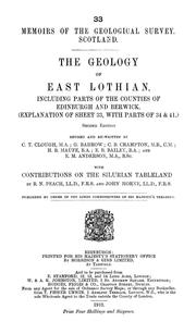Cover of: The geology of East Lothian including parts of the counties of Edinburgh and Berwick | C. T. Clough