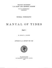 Cover of: Manual of tides ...
