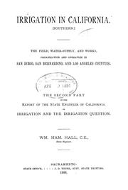Cover of: Irrigation in California (Southern) | Hall, Wm. Ham.