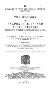 Cover of: The geology of Knapdale, Jura and north Kintyre (explanation of sheet 28, with parts of 27 and 29) by B. N. Peach