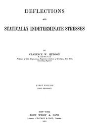 Cover of: Deflections and statistically indeterminate stresses