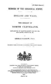 Cover of: The geology of North Cleveland: (Explanation of quarter-sheets 104 S. W. S. E., new series, sheets 34, 35)