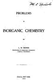 Cover of: Problems in inorganic chemistry