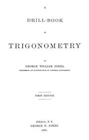Cover of: A drill-book in trigonometry