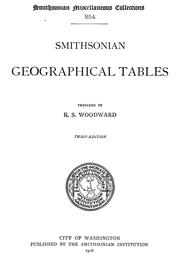 Cover of: Smithsonian geographical tables by Smithsonian Institution