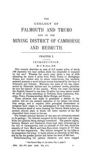 Cover of: The geology of Falmouth and Truro and of the mining district of Camborne and Redruth