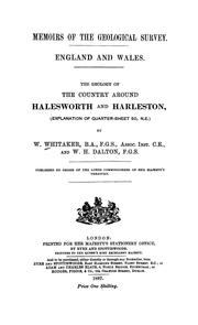 Cover of: The geology of the country around Halesworth and Harleston: (explanation of quarter-sheet 50, N. E.)