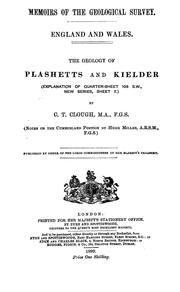 Cover of: The geology of the Plashetts and Kielder: (explanation of quarter-sheet 108 S.W., new series, sheet 7)