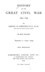 Cover of: History of the great civil war, 1642-1649 by Gardiner, Samuel Rawson