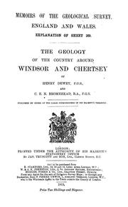 Cover of: The geology of the country around Windsor and Chertsey