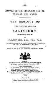 Cover of: The geology of the country around Salisbury: (Explanation of sheet 298)