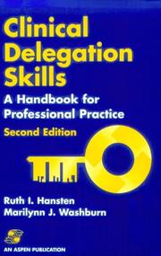 Cover of: Clinical delegation skills by Ruth I. Hansten