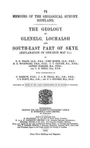 Cover of: The geology of Glenelg, Lochalsh and south-east part of Skye: (Explanation of one-inch map 71.)