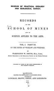 Cover of: Records of the School of Mines and of science applied to the arts. | Royal School of Mines (Great Britain)