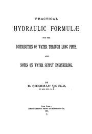 Cover of: Practical hydraulic formulae for the distribution of water through long pipes
