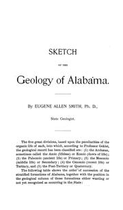 Cover of: Sketch of the geology of Alabama