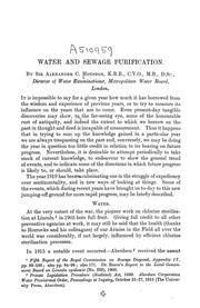 Cover of: Water and sewage purification