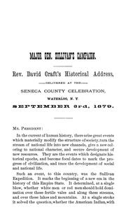 Cover of: The Sullivan expedition: an address delivered at the Seneca County Centennial Celebration at Waterloo, September 3, 1879