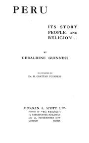 Cover of: Peru; its story people, and religion by Mary Geraldine Guinness Taylor