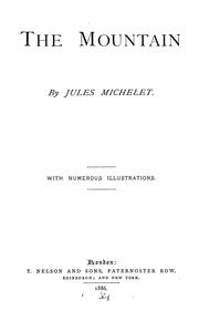 Cover of: The mountain by Jules Michelet