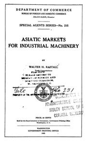 Cover of: Asiatic markets for industrial machinery