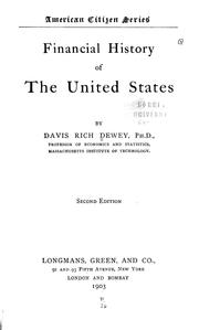 Cover of: Financial history of the United States