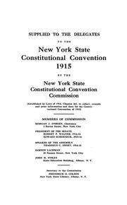 Cover of: The revision of the state constitution: a collection of papers, addresses and discussions presented at the annual meeting of the Academy of Political Science in the City of New York, November 19 and 20, 1914.