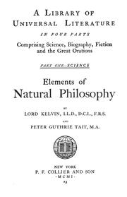 Cover of: Elements of natural philosophy by William Thomson Kelvin