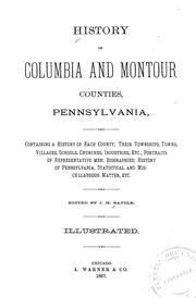 History of Columbia and Montour Counties, Pennsylvania