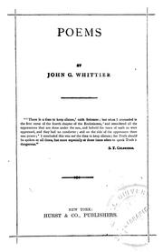 Cover of: Poems by John Greenleaf Whittier