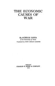 Cover of: The economic causes of war