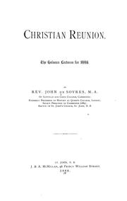 Cover of: Christian reunion