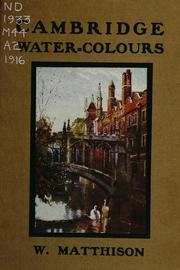 Cover of: Cambridge water-colours