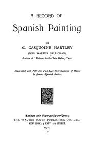 Cover of: A record of Spanish painting by C. Gasquoine Hartley