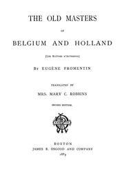 Cover of: The old masters of Belgium and Holland by Eugène Fromentin