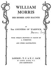 Cover of: William Morris, his homes and haunts