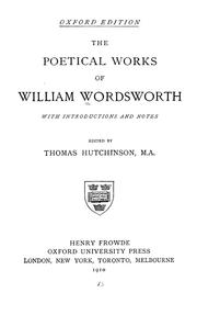 Cover of: Poetical works: With introductions and notes