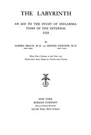 Cover of: The labyrinth: an aid to the study of inflammations of the internal ear