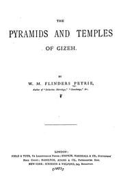 Cover of: The pyramids and temples of Gizeh