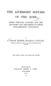 Cover of: The accessory sinuses of the nose by A. Logan Turner