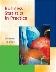 Cover of: Business Statistics in Practice (The McGraw-Hill/Irwin series: operations and decision sciences) by Bruce L Bowerman, Bruce L. Bowerman, Richard T O'Connell, Bruce L. Bowerman, Richard T O'Connell