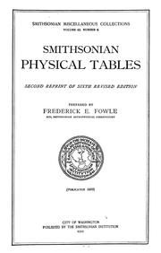 Cover of: Smithsonian physical tables by Smithsonian Institution