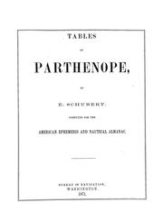 Cover of: Tables of Parthenope by Schubert, Ernst