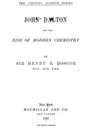 Cover of: John Dalton and the rise of modern chemistry