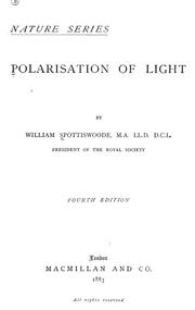 Cover of: Polarisation of light