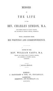 Cover of: Memoirs of the life of the Rev. Charles Simeon by Charles Simeon