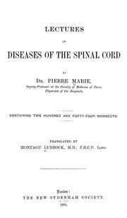 Cover of: Lectures on diseases of the spinal cord
